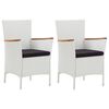 vidaXL Ensemble &agrave; manger de jardin 3 pcs Blanc