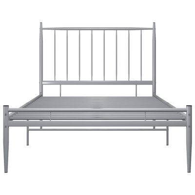 vidaXL Cadre de lit sans matelas gris métal 100x200 cm