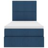 vidaXL Lit avec rangement et LED avec LED Bleu 90 x 190 cm Polyester