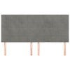 vidaXL T&ecirc;te de lit Gris clair 180x5x118/128 cm Velours