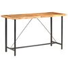 vidaXL Ensemble de bar 9 pcs Bois d'acacia solide et cuir v&eacute;ritable