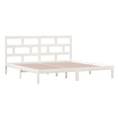 vidaXL Cadre de lit Blanc Bois de pin massif 200x200 cm