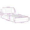 vidaXL Cadre de lit sans matelas Hvar marron fonc&eacute; 100x200 cm tissu