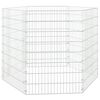 vidaXL Enclos pour animaux en libert&eacute; 6 panneaux 54x80cm fer galvanis&eacute;