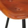 vidaXL Tabourets de bar lot de 2 marron cuir v&eacute;ritable