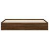 vidaXL Cadre de lit avec tiroirs sans matelas chêne marron 200x200 cm