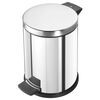Hailo Poubelle &agrave; p&eacute;dale Solid M 12 L Inox avec bac int&eacute;rieur galvanis&eacute;