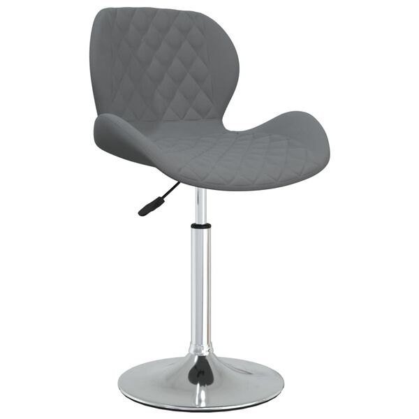 vidaXL Chaises pivotantes &agrave; manger lot de 2 Gris fonc&eacute; Velours