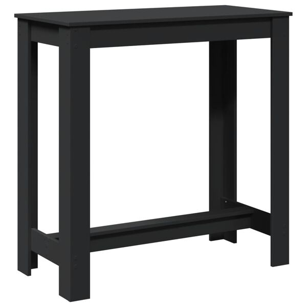 vidaXL Table de bar noir 102x50x103,5 cm bois d'ing&eacute;nierie