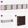 vidaXL Barri&egrave;re pour chien porte pliable 10 panneaux bois de peuplier