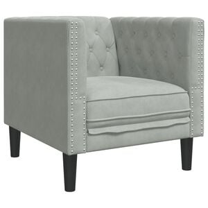 vidaXL Fauteuil Chesterfield marron similicuir daim