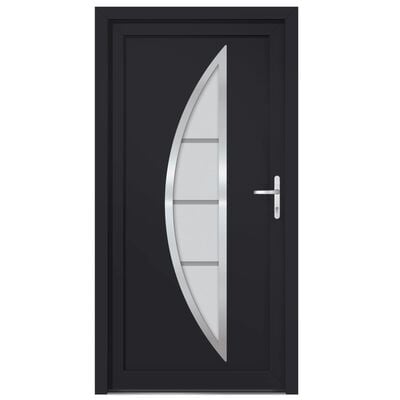 vidaXL Porte d'entrée anthracite 88x200 cm PVC