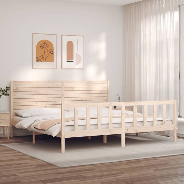 vidaXL Cadre de lit sans matelas bois massif de pin