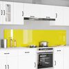 vidaXL Protection de cuisine 2 pcs Jaune 110 x 50 cm verre tremp&eacute;