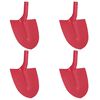 vidaXL T&ecirc;te de pelle 4 pc Rouge 39,5 x 27,5 cm Acier enduit de poudre