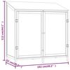 vidaXL Remise de jardin Anthracite 102x52x112 cm Bois de sapin solide