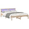 vidaXL Cadre de lit avec t&ecirc;te de lit Marron 150 x 200 cm Pin massif