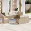 vidaXL Salon de jardin avec coussins 8 pcs beige r&eacute;sine tress&eacute;e