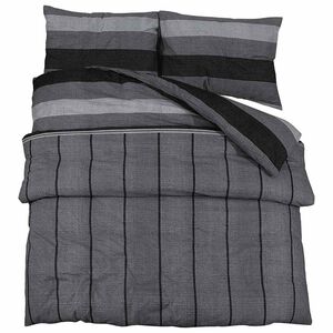 vidaXL Ensemble de housse de couette gris fonc&eacute; 140x200 cm Coton