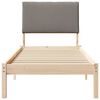 vidaXL Cadre de lit Marron et taupe 80 x 200 cm Bois massif en pin