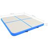vidaXL Tapis gonflable de gymnastique avec pompe 200x200x20cm PVC Bleu