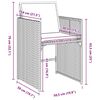vidaXL Ensemble de salle &agrave; manger pour jardin 9 pcs Marron polyrotin