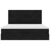 VidaXL Cadre de lit ottoman avec matelas noir 180x200cm velours