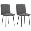 vidaXL Chaises &agrave; manger lot de 2 gris similicuir