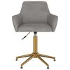 vidaXL Chaises pivotantes &agrave; manger lot de 6 Gris clair Velours