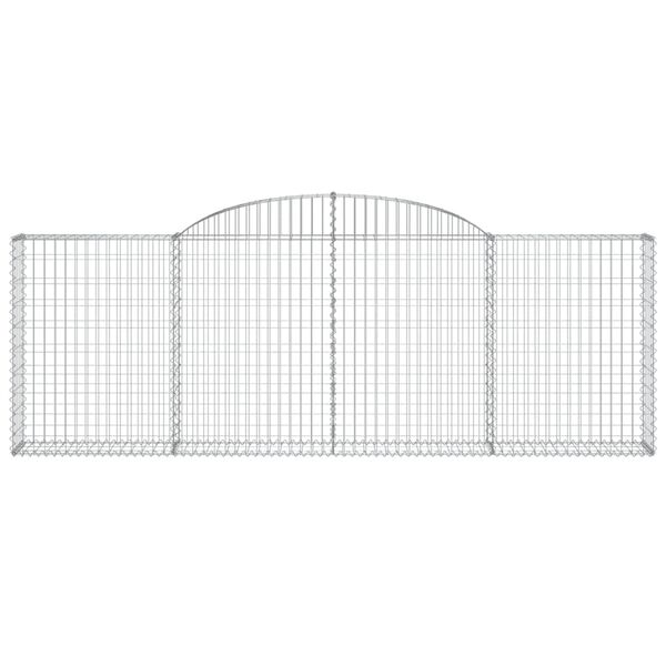 vidaXL Paniers &agrave; gabions arqu&eacute;s 9 pcs 300x30x100/120 cm fer galvanis&eacute;