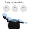 vidaXL Fauteuil inclinable de massage &eacute;lectrique noir similicuir
