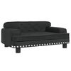 vidaXL Lit pour chien noir 70x45x30 cm velours