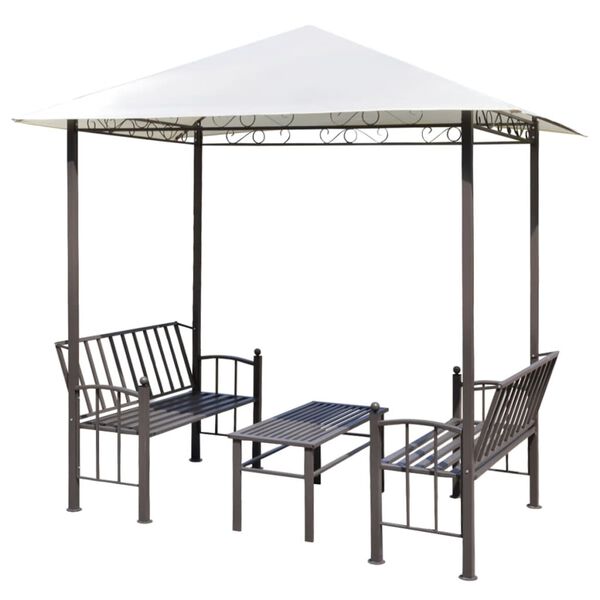vidaXL Pavillon de jardin avec table et bancs 2,5 x 1,5 x 2,4 m