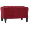 vidaXL Fauteuil avec repose-pied Rouge bordeaux 60 cm Velours