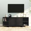 vidaXL Meuble TV Noir 130x35x50 cm Bois d'ing&eacute;nierie
