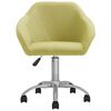 vidaXL Chaise pivotante de salle &agrave; manger Vert Tissu