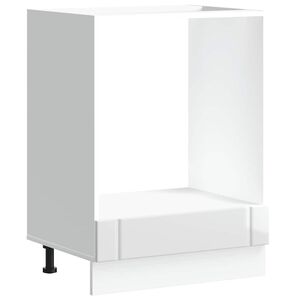 vidaXL Armoire de four Lucca blanc brillant bois ing&eacute;nierie