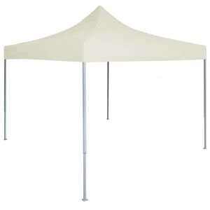 vidaXL Tente de r&eacute;ception pliable professionnelle 2x2 m Acier Cr&egrave;me