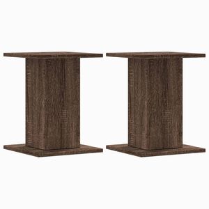 vidaXL Supports pour plantes 2 pcs ch&ecirc;ne marron bois d'ing&eacute;nierie