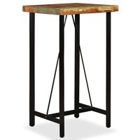 vidaXL Table de bar Bois de récupération massif 60x60x107 cm