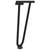 vidaXL Pieds en &eacute;pingle &agrave; cheveux pour table basse 4 pi&egrave;ces Noir 30 cm Acier massif