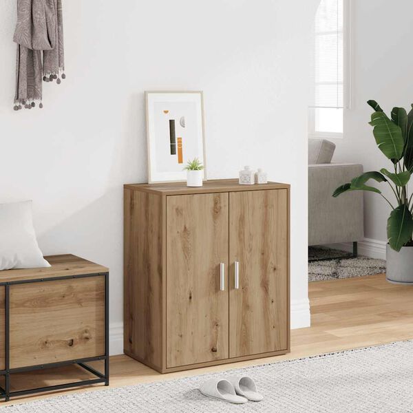 vidaXL Armoire &agrave; chaussures ch&ecirc;ne artisanal bois d'ing&eacute;nierie