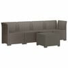vidaXL Canap&eacute; de jardin 4 places look rotin PP Gris clair