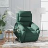 vidaXL Fauteuil inclinable de massage &eacute;lectrique vert fonc&eacute; velours