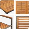 vidaXL Ensemble de salle &agrave; manger pour jardin 7 pcs Gris et marron