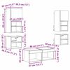 vidaXL Meubles TV muraux 8 pcs Ch&ecirc;ne noir Bois d'ing&eacute;nierie