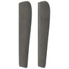vidaXL T&ecirc;te de lit avec oreilles Gris fonc&eacute; 183x23x118/128 cm Velours