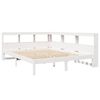 vidaXL Lit biblioth&egrave;que sans matelas blanc 140x200 cm bois pin massif