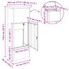 vidaXL Bo&icirc;te de d&eacute;p&ocirc;t de colis avec porte Rouill&eacute; 44,5 x 29 x 110,5 cm