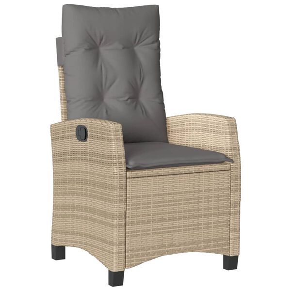 vidaXL Ensemble &agrave; manger de jardin avec coussins 5pcs Beige poly rotin